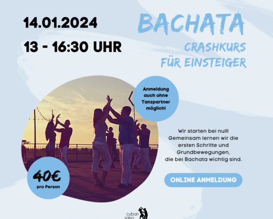 Bachata Einsteiger-Crashkurs | 14.01.24 | 13.00 – 16.00 Uhr
